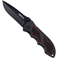 TACKLIFE Cuchillo Plegable Profesional- Navaja de Acero Inoxidable de Bolsillo- con Mango de Aluminio- Afilado y Seguro…